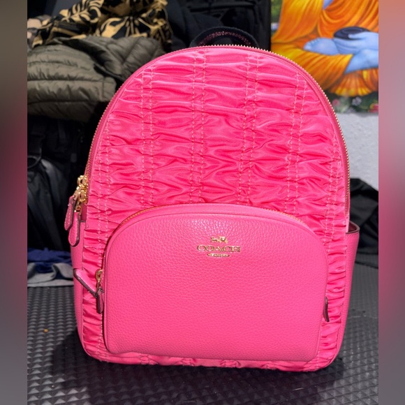 Coach Handbags - Coach Vibrant Pink Quilted Backpack